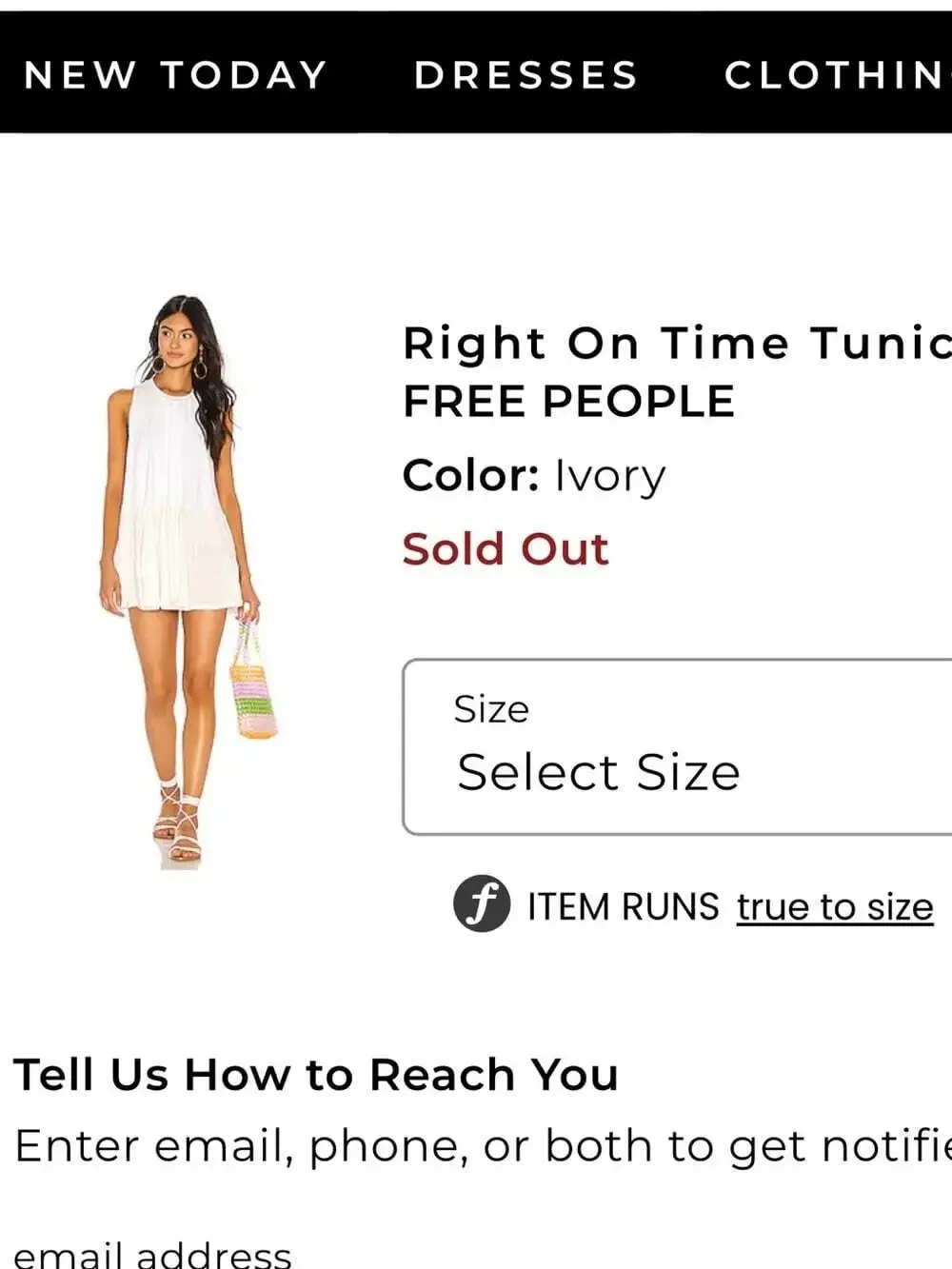 Free People NWT “Right on Time” Tiered Sleeveless Tank in Ivory Sz S